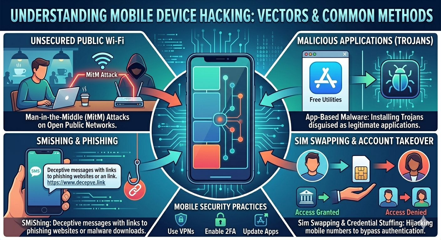 Mobile Hacking Illustration